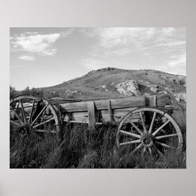 Póster EE. UU., Montana, parque estatal Bannack Carro ant (Frente)