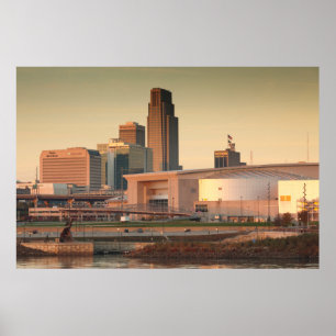 Póster EE.UU., Nebraska, Omaha, Skyline