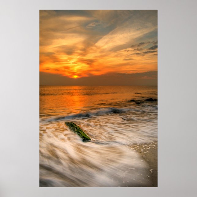 Póster EE.UU., Nueva Jersey, Cabo de Mayo. Escena En Cabo (Frente)