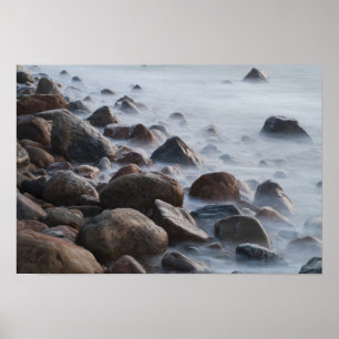 Póster EE. UU., Nueva York, East Hampton. Oleaje del océa