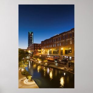 Póster EE.UU., Oklahoma, Oklahoma City, Bricktown