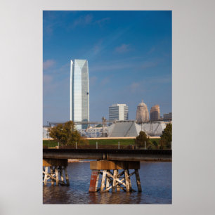 Póster EE.UU., Oklahoma, Oklahoma City, Skyline