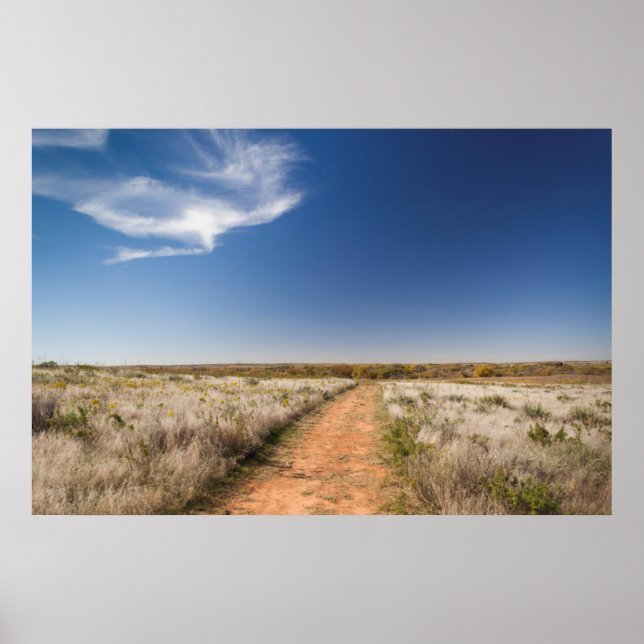 Póster EE.UU., Oklahoma, pastizales nacionales Black Kett (Frente)