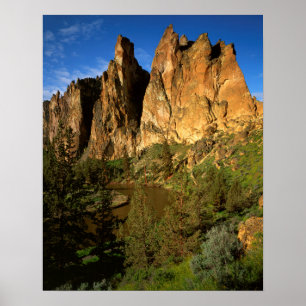 Póster EE.UU., Oregón, Acantilados De Granito En El Estad