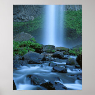Póster EE. UU., Oregón, Columbia Gorge, Latourell Falls