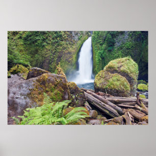 Póster EE. UU., Oregón, desfiladero del río Columbia, Wah