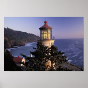 Póster EE. UU., Oregón, Faro de Heceta Head,