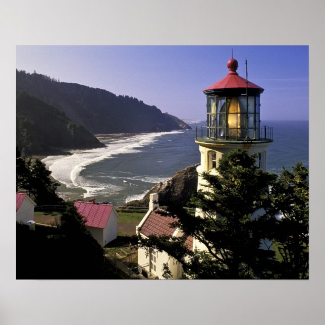 Póster EE. UU., Oregón, Florence. Faro de Heceta Head (Frente)