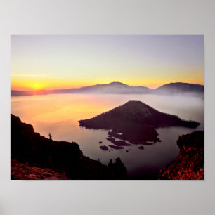 Póster EE. UU., Oregón, Parque Nacional Lago del Cráter 3