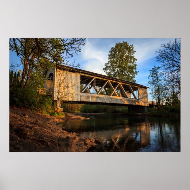 Póster EE.UU., Oregón, Scio, Larwood Wayside, Larwood (Frente)