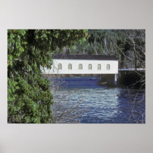 Póster EE.UU., Oregón. Una camioneta cruzando el