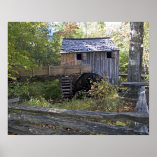 Póster EE. UU. - Tennessee. Molino de cable en el área de