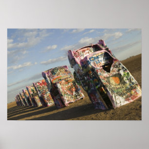 Póster EE. UU., TEXAS, Área de Panhandle, Amarillo: Cadil