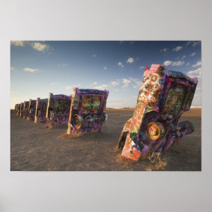 Póster EE. UU., TEXAS, Área de Panhandle, Amarillo: Cadil