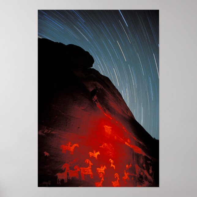 Póster EE.UU., Utah, Parque Nacional Arches, Petroglifos (Frente)