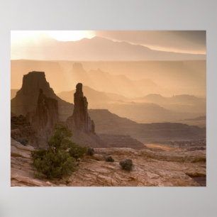 Póster EE.UU.; Utah; Parque Nacional Canyonlands. Vista d