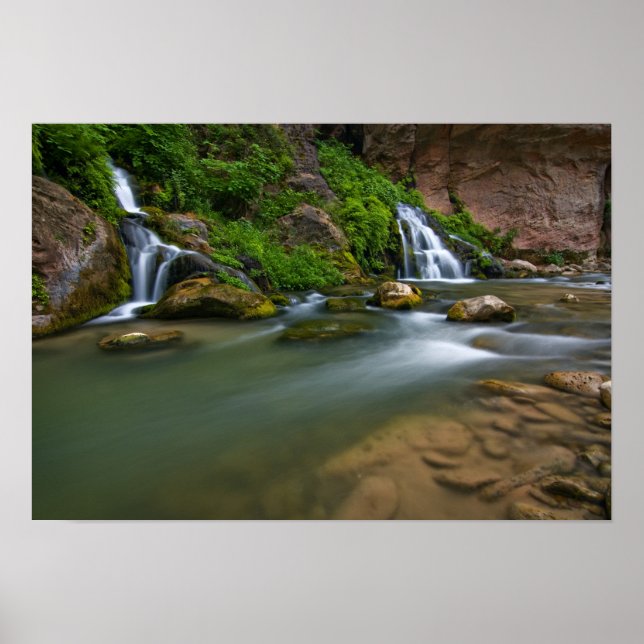 Póster EE. UU., Utah, Parque Nacional Zion. El Virgen (Frente)