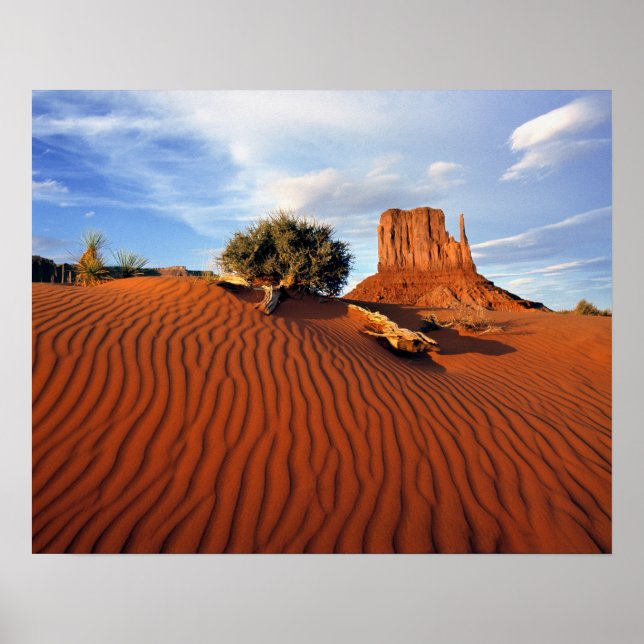 Póster EE. UU., Utah, Valle de los Monumentos. El viento  (Frente)