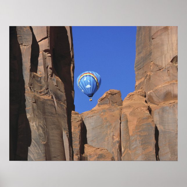 Póster EE. UU., Utah, Valle de los Monumentos. Un globo a (Frente)