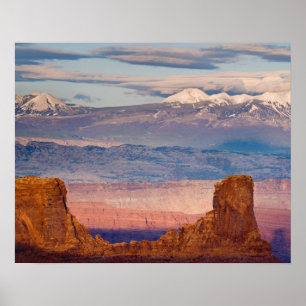 Póster EE. UU., Utah. Vista panorámica de las montañas La