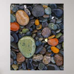 Póster EE. UU., Washington, Isla Lopez, Playa Agate