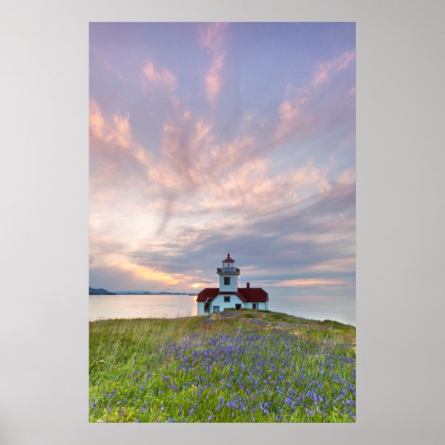 Póster EE. UU., Washington, Islas San Juan. Atardecer (Frente)