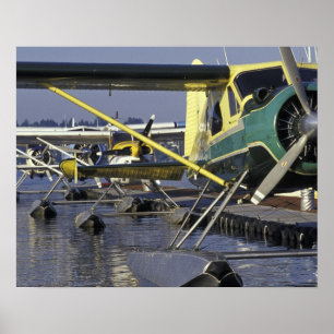Póster EE.UU., Washington, Seattle, aviones de mar atraca