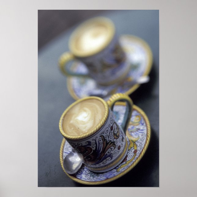 Póster EE. UU., Washington, Seattle, Bebidas de espresso  (Frente)