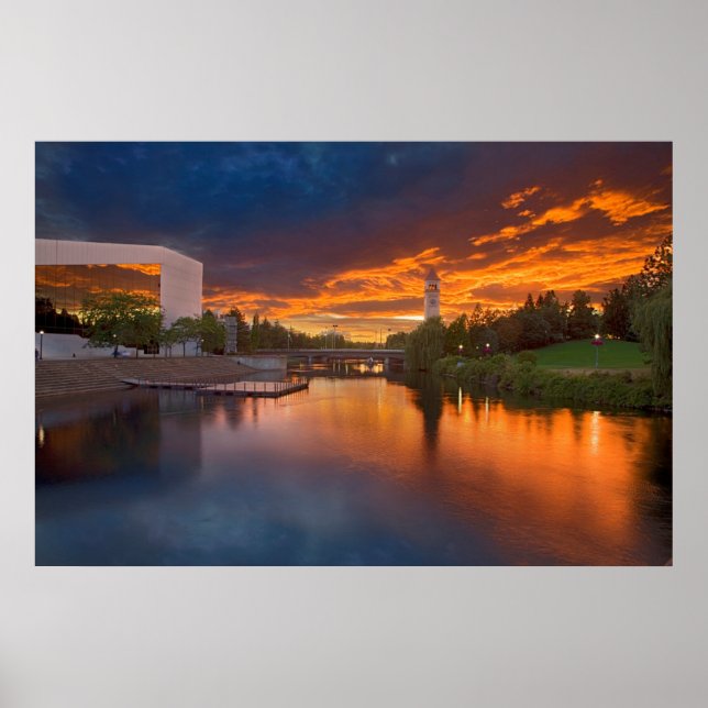 Póster EE.UU., Washington, Spokane, Riverfront Park (Frente)