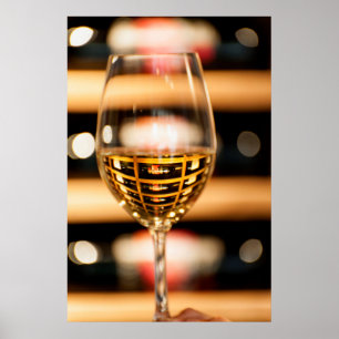 Póster EE. UU., Washington, Walla Walla. Copa de vino