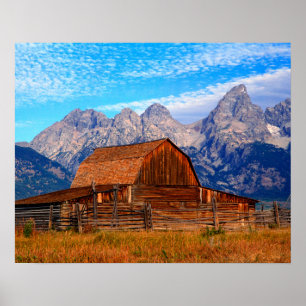 Póster EE. UU., Wyoming, Parque Nacional Grand Teton.