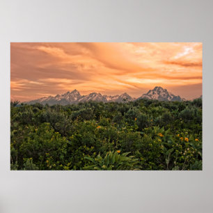 Póster EE. UU., Wyoming, Parque Nacional Grand Teton 1