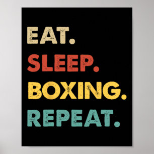 Póster Eee Sleep Boxing Repetir el divertido amante del b