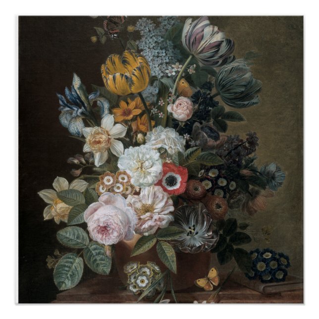 Póster Eelke Jelles Eelkema Sigue Viviendo Con Flores (Anverso)