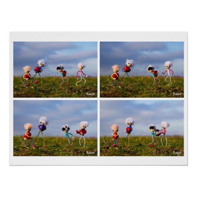 Póster Een fubby Stripverhaal over de liefde. (Anverso)