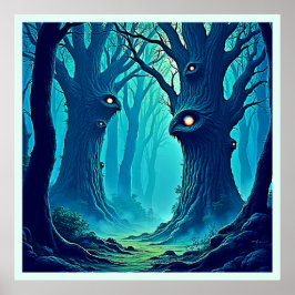 Póster Eerie Woodland Eyes