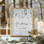 Póster Eeucalipto de invierno, elegantes favores, por fav<br><div class="desc">Los elegantes favores del eucalipto de invierno,  por favor tome un Poster. Elementos coincidentes disponibles.</div>