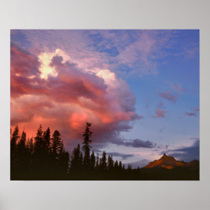 Póster EEUU, Oregón, Bosque Nacional Umpqua.Tormenta