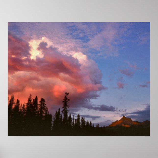 Póster EEUU, Oregón, Bosque Nacional Umpqua. Tormenta (Frente)