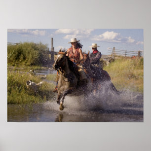 Póster EEUU, Oregón, Seneca, Ponderosa Ranch.Vaquero