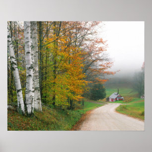 Póster EEUU, Vermont. Casa De Azúcar Cerca De La Ciudad D