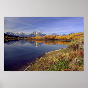 Póster EEUU, Wyoming, Parque Nacional del Gran Tetón. Mt.