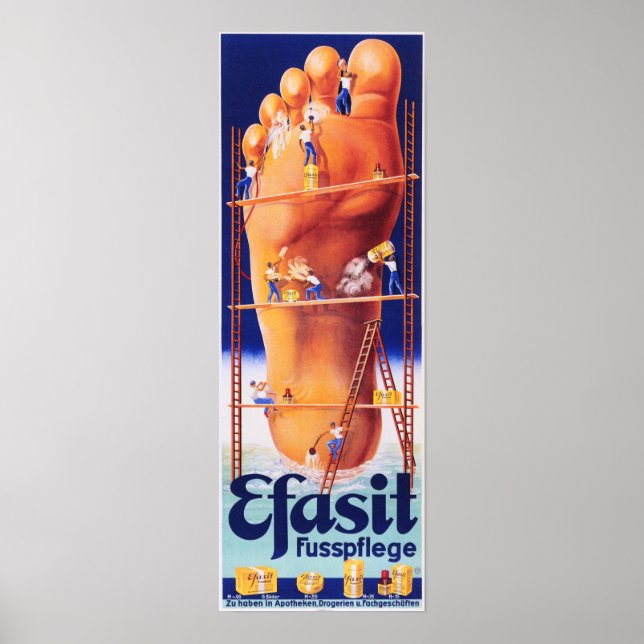 Póster EFASIT Fusspflege Foot Cream Lotion Pedicure Ad (Frente)