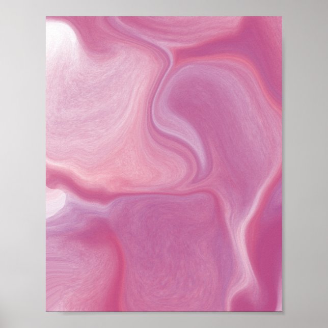 Póster Efecto de mármol rosa (Frente)