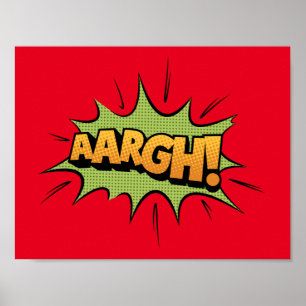 Póster Efecto de sonido del libro de historietas - aargh!