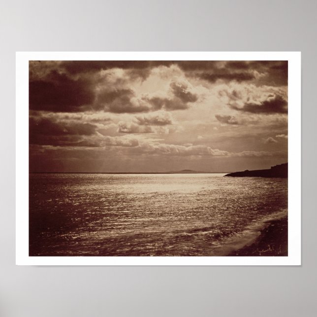 Póster Efecto del sol, Normandía c.1857 (foto de sepia) (Frente)