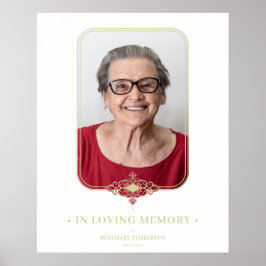 Póster Efecto dorado funerario Efecto de encaje ornamenta