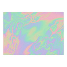 Efecto holográfico moderno Script Rainbow Pastel