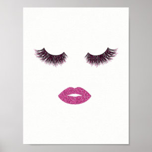 Póster Efecto purpurina de maquillaje