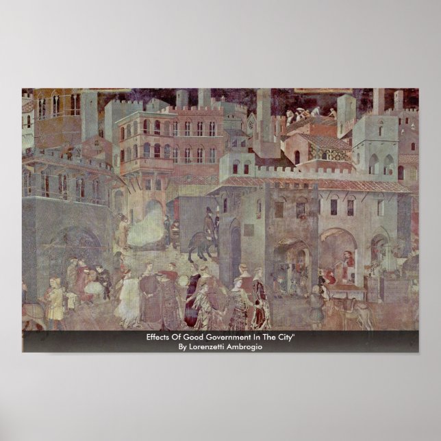 Póster Efectos Del Buen Gobierno En La Ciudad" (Frente)